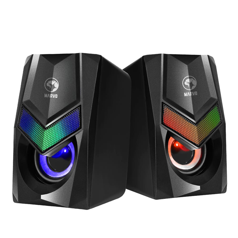 Fivtek Computer Speakers, RGB PC Gaming Speakers, Wired USB Powered Computer