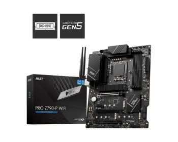 MSI PRO Z790-P WIFI DDR5 Gaming Motherboard (Supports 12th/13th/14th Gen Intel Processors, LGA 1700, DDR5, PCIe 5.0, M.2, 2.5Gbps LAN, USB 3.2 Gen2, Wi-Fi 6E, ATX)