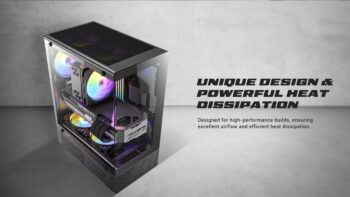 Antec VCX300 5Fan 120M ARGB+PSU Atom V650 1