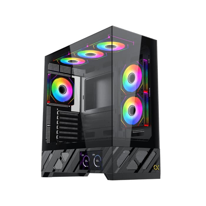 Xigmatek Alphard Pro 6 ARGB Fan Pwm 6 Inch LCD Black Super Tower Case2